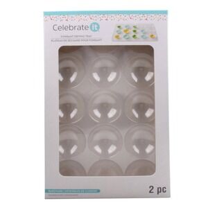 2 Pack = 30 Cavity Sugar Flower Drying Mold Fondant Shaping Tray Plastic Cake
